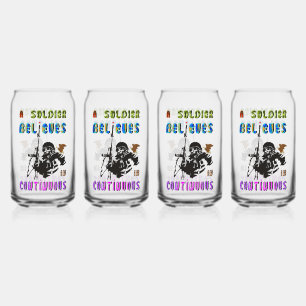 A Soldier Believes in Continuous Can Glass
