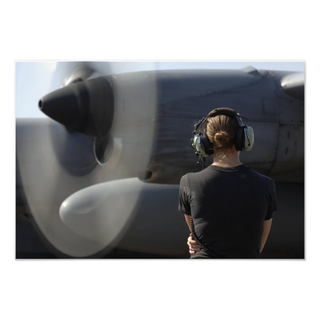 A soldier monitors the performance photo print (Front)
