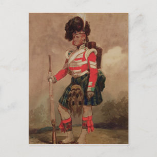 A Soldier of the 79th Highlanders at Chobham Postcard