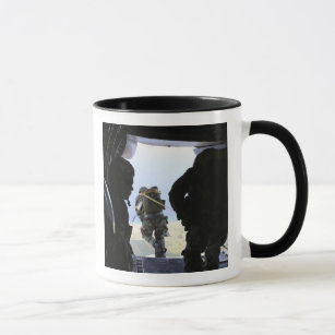 A Soldier performs a static-line jump Mug