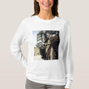 A soldier provides security for Marines T-Shirt