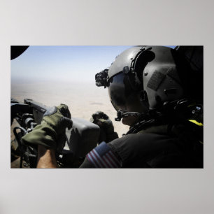 A soldier provides security poster