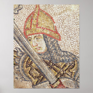 A soldier with a sword poster