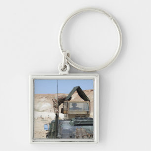 A soldiier instructs an Iraqi army soldier Key Ring