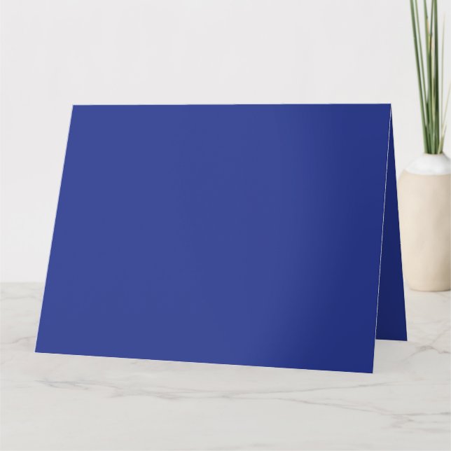 A solid blue background with no other visible elem card (Front)