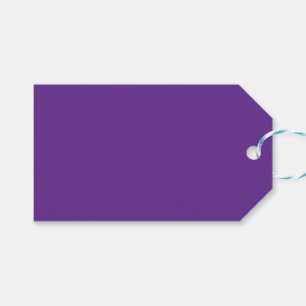 A solid purple background with a white square cent gift tags