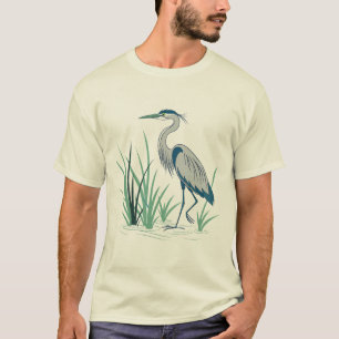 A Solitary Heron Standing Gracefully T-Shirt