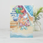 A Son's Birthday Greeting Card.Flat Thank You Card<br><div class="desc">Today is your special day. 
Chill out,  relax and enjoy,  birthday boy.</div>