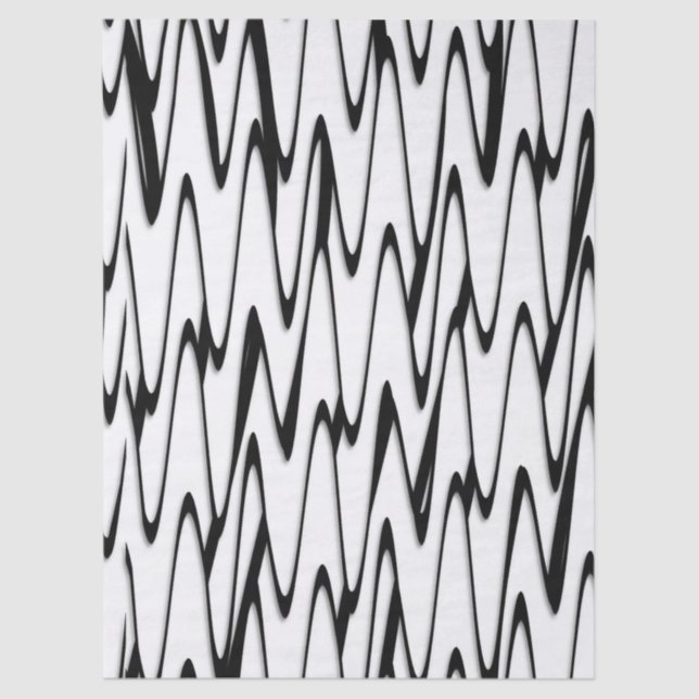 A Sophisticated Bold Modern Abstract  Tissue Paper (Front)