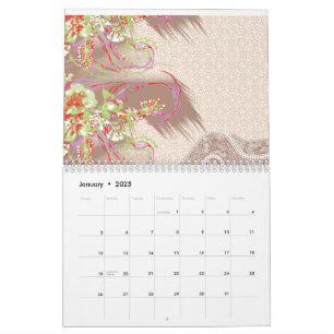 A sophisticated floral arrangement with ornate det calendar