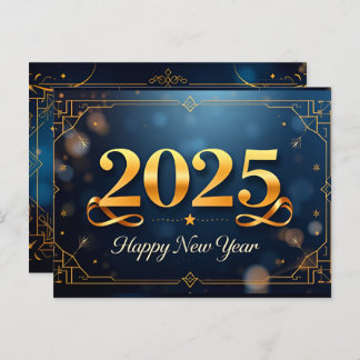 A Sophisticated New Year Celebration Postcard