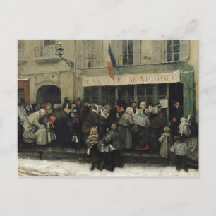 A Soup Kitchen during the Siege of Paris Postcard
