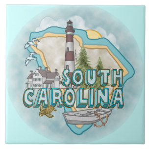 A South Carolina Lighthouse Ceramic Tile
