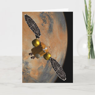 A Spacecraft Orbiting Mars. Card