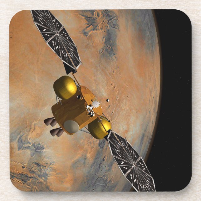 A Spacecraft Orbiting Mars. Coaster (Front)