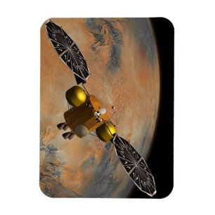 A Spacecraft Orbiting Mars. Magnet
