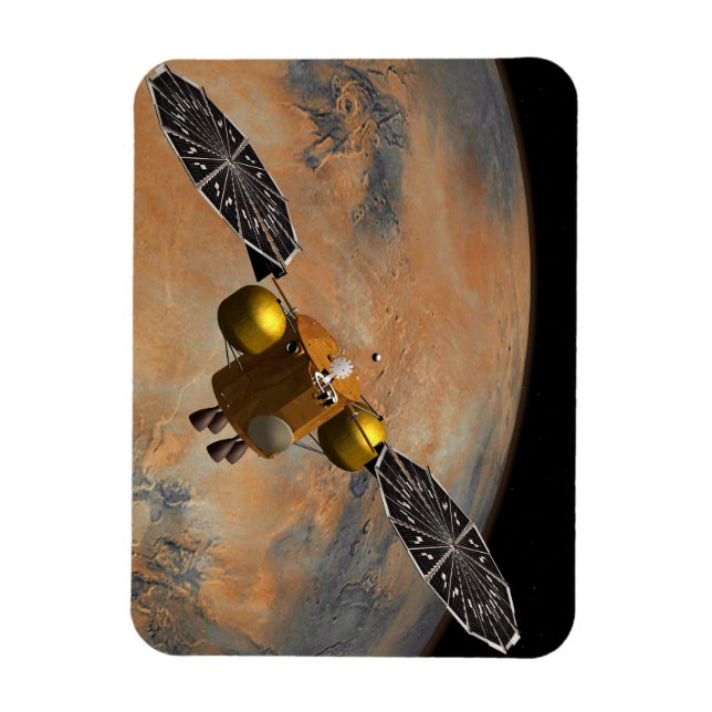 A Spacecraft Orbiting Mars. Magnet (Vertical)