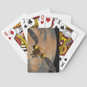 A Spacecraft Orbiting Mars. Playing Cards