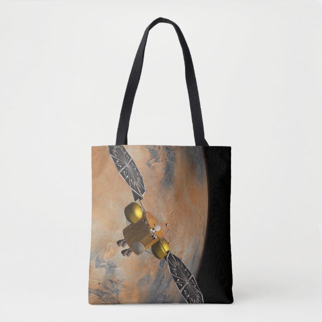 A Spacecraft Orbiting Mars. Tote Bag (Front)