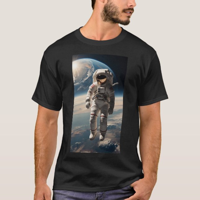 A spacewalk with Earth below T-Shirt (Front)