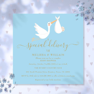 A Special Delivery Couples Baby Shower Sprinkle Invitation