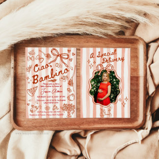 A special Delivery Photo Red Invitation