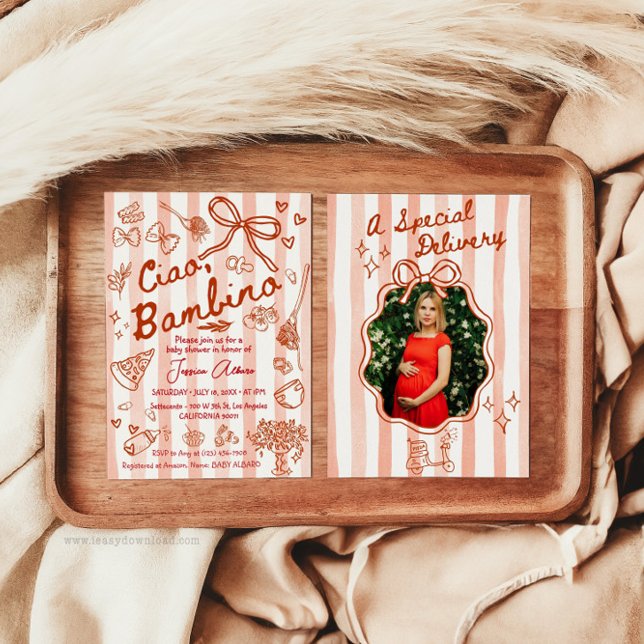 A special Delivery Photo Red Invitation (Creator Uploaded)