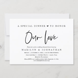 A Special Dinner To Honour Our Love, Rehearsal Invitation