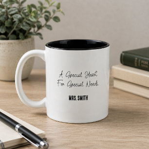 A Special Heart For Special Needs Educator Two-Tone Coffee Mug