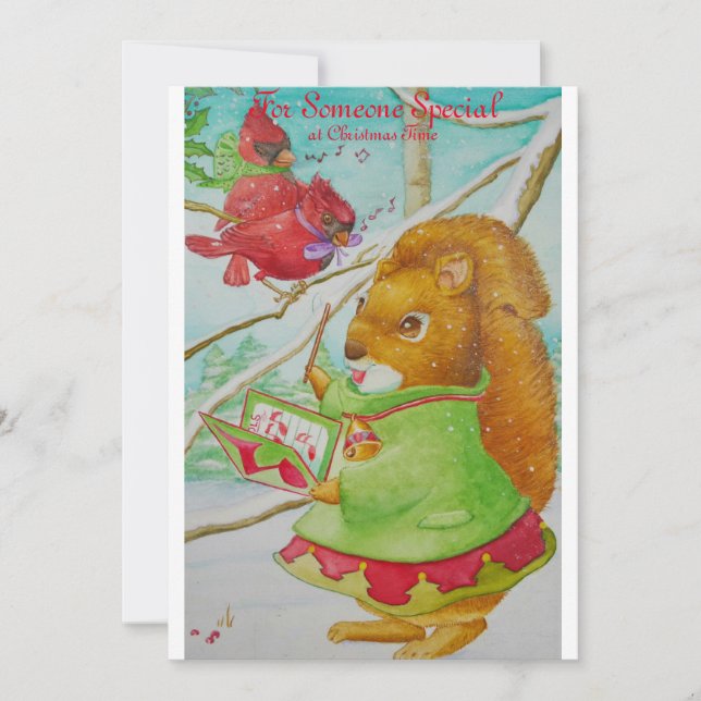 A special little girls Christmas card. Thank You Card (Front)