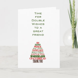 A "SPEICAL" BIRTHDAY/CHRISTMAS WISH AND TREE HOLIDAY CARD