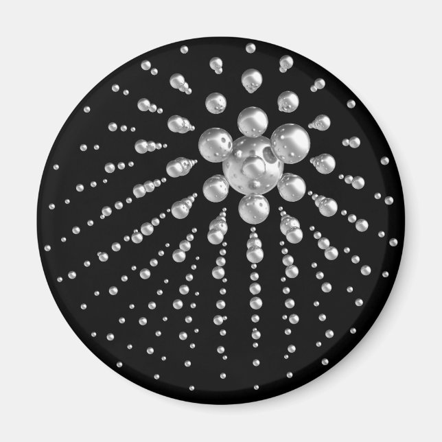 A Spheric Cloud of Metal Orbs Magnet (Front)