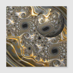 A Spherical Ballet in Silver and Gold Magnet Card