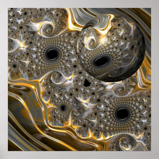 A Spherical Ballet in Silver and Gold Poster (Front)