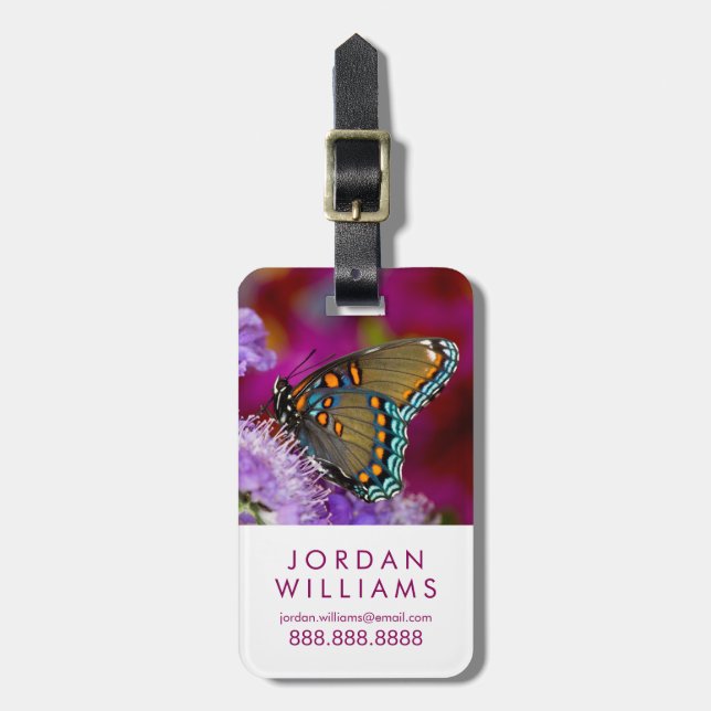 A Spicebush Swallowtail Butterfly Luggage Tag (Front Vertical)
