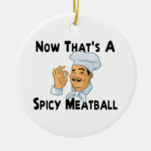 A Spicy Meatball Ceramic Tree Decoration
