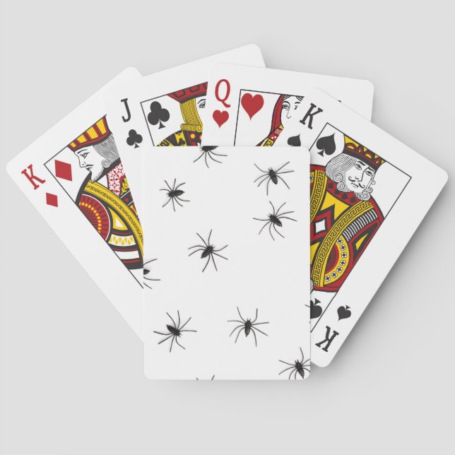 A Spiders flock (pattern) cartoon Playing Cards (Back)
