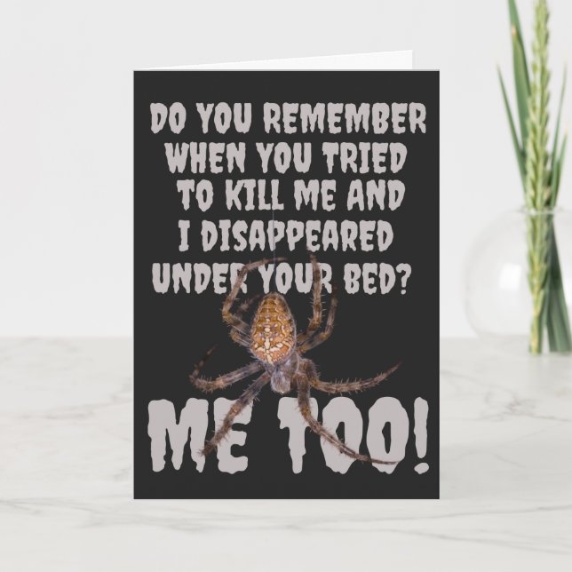 A Spider's Revenge Halloween Card (Front)