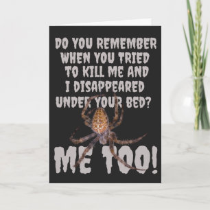 A Spider's Revenge Halloween Card