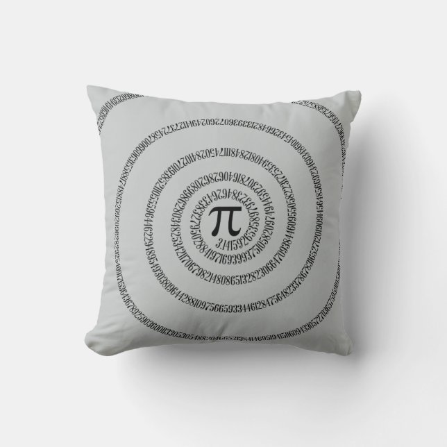 A sPIral for Pi Click Customise Change Grey Colour Cushion (Front)