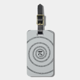 A sPIral for Pi Click Customise Change Grey Colour Luggage Tag