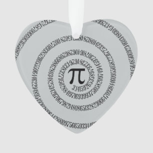 A sPIral for Pi Click Customise Change Grey Colour Ornament