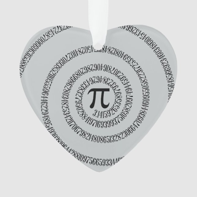 A sPIral for Pi Click Customise Change Grey Colour Ornament (Front)