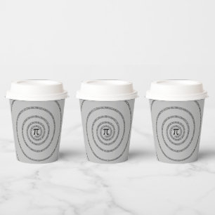 A sPIral for Pi Click Customise Change Grey Colour Paper Cups