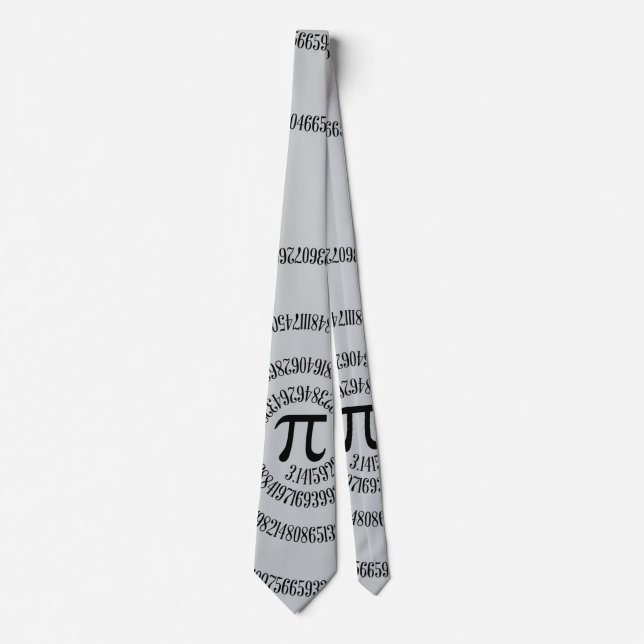 A sPIral for Pi Click Customise Change Grey Colour Tie (Front)