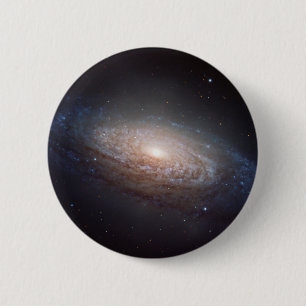 A spiral galaxy in Leo 6 Cm Round Badge