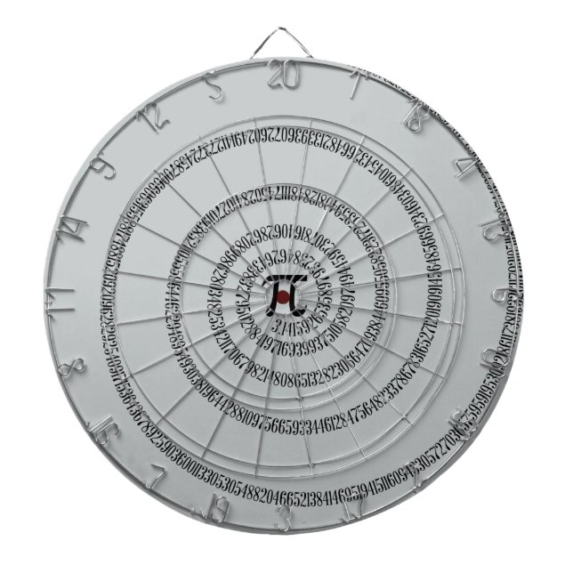 A sPIral on Pi Click Customise Change Grey Colour Dartboard (Front)