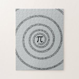 A sPIral on Pi Click Customise Change Grey Colour Jigsaw Puzzle