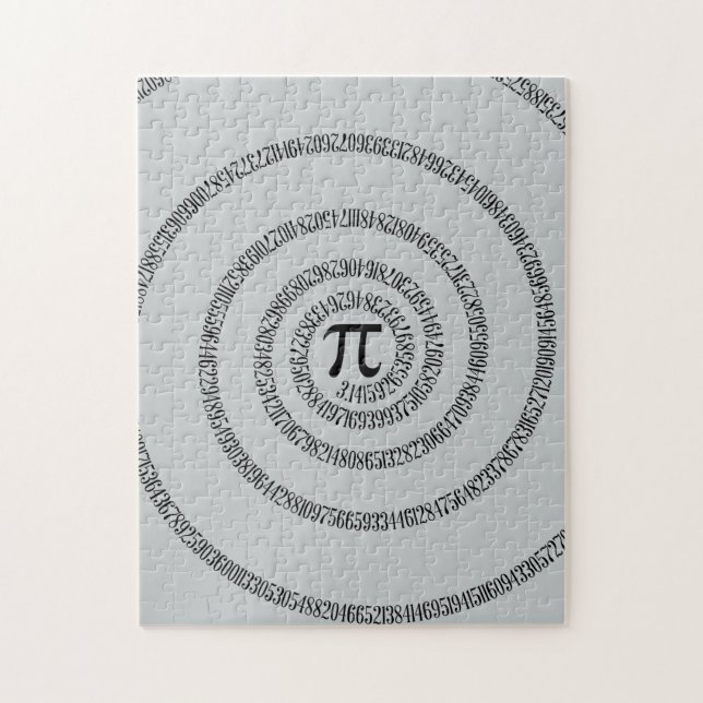 A sPIral on Pi Click Customise Change Grey Colour Jigsaw Puzzle (Vertical)