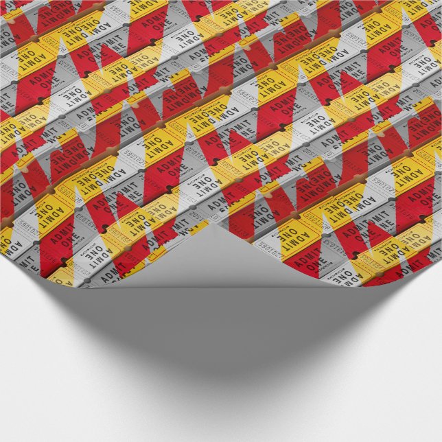 A Splash of Tickets Wrapping Paper (Corner)